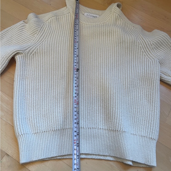 Intermix cold shoulder sweater. - Picture 5 of 6